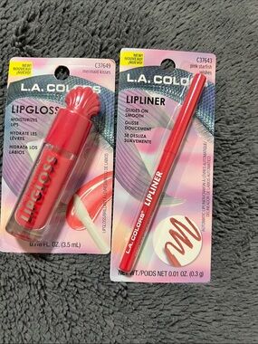 L.A. COLORS Pink Lipliner & Lipgloss Duo